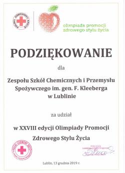 XXVIII Ogólnopolska Olimpiada Promocji Zdrowego Stylu Życia PCK